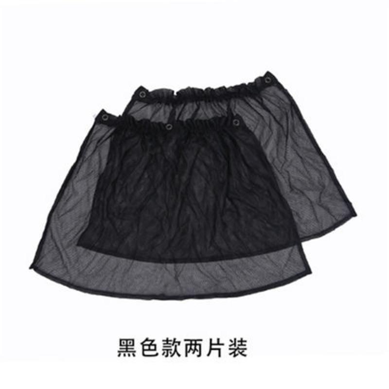 车用遮阳窗帘防紫外线吸盘式遮光布通用隐私帘防晒隔热帘汽车窗帘 普通款-黑色（2片装）