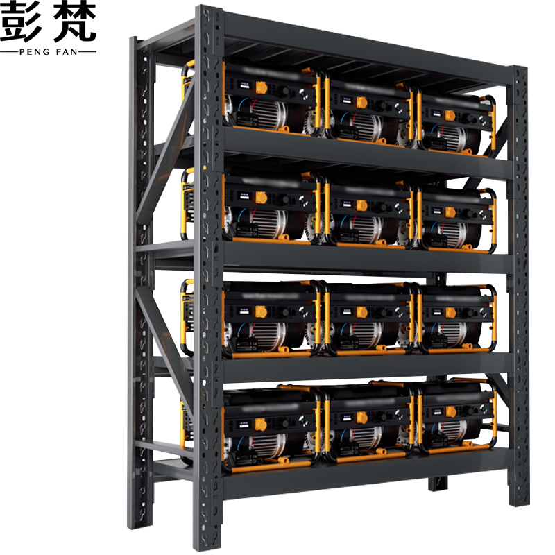 彭梵黑色货架五层高清大图