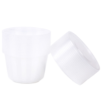 美丽雅maryya 圆形带盖一次性保鲜盒 打包盒餐盒550ml*15套 国产一次性碗透明一次性使用