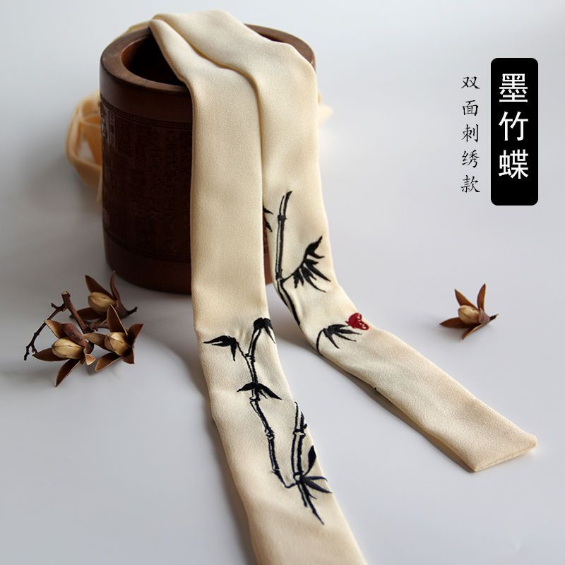 彼岸花白色15米古风发带刺绣发带腰带汉服配饰汉服发带超仙彼岸花发带