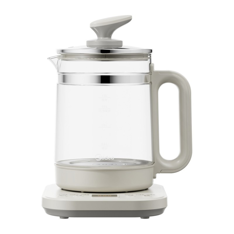 美的(Midea)养生壶MK-YS18P506D办公室1.8升家用多功能煮茶器烧水壶全自动加厚玻璃恒温电热水壶