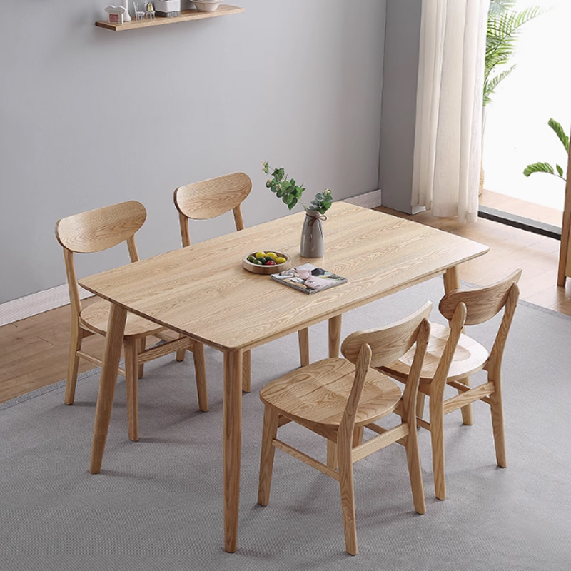 帝德龙实木餐桌一桌四椅CZ4 1400*800*750mm高清大图