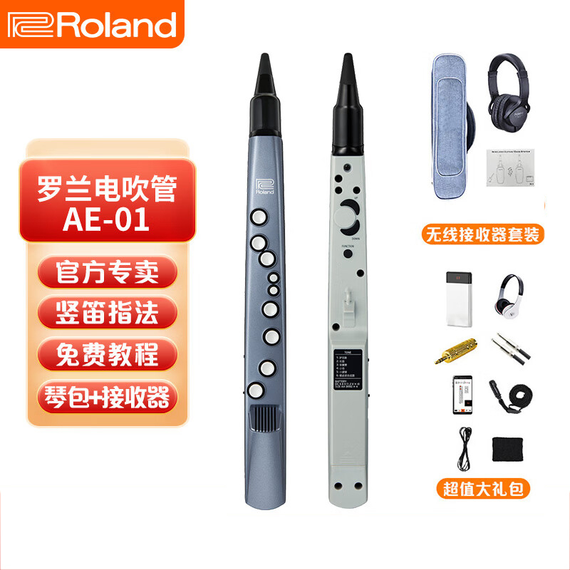 Roland罗兰AE01电吹管新型电子萨克斯初学者成人老年人电子管乐