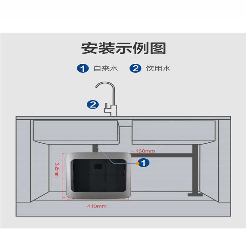 SKYWORTH创维反渗透净水器S804大通量400加仑家用直饮机