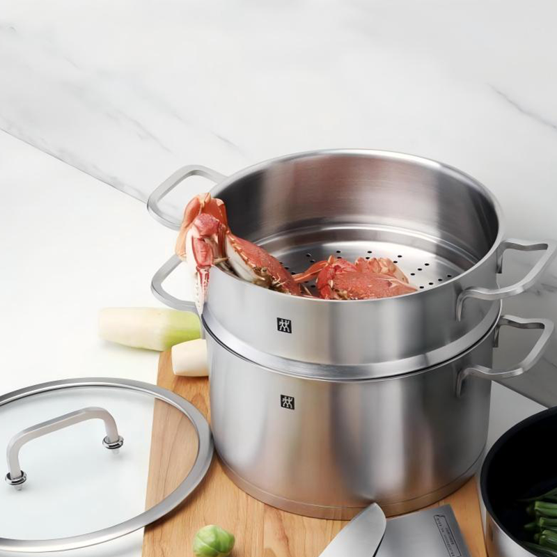 双立人ZW-C130/1017233 深烧锅24cm+蒸笼24cm套装