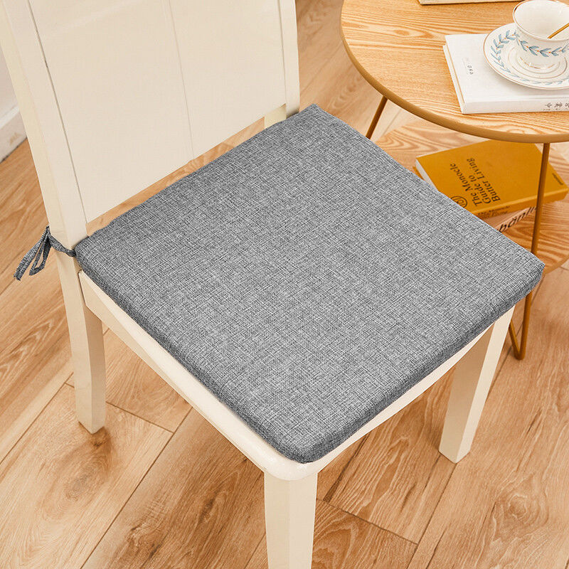 棉麻坐垫办公室久坐屁垫椅垫子地上四季家用学生厚餐椅座垫凳子垫 月球灰（舒适棉麻） 45*45厚4cm