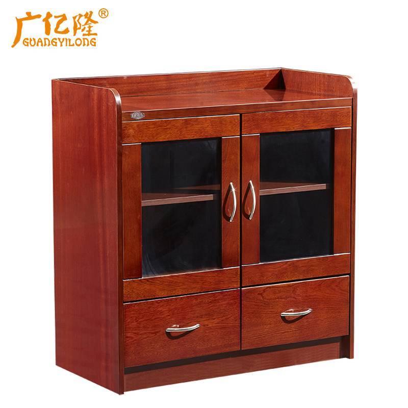 广亿隆木质茶水柜宿舍贴实木皮鞋柜餐边柜