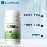 [官方直营]NMN基因港艾沐茵12000 9000β-烟酰胺单核苷酸NAD+膳食营养补充剂12000礼盒装(240粒)