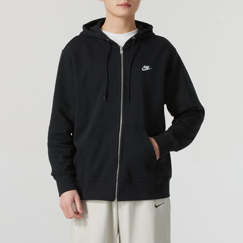 耐克(NIKE)外套男装新款时尚潮流舒适透气运动休闲连帽夹克上衣 FN3885-063 ZP高清大图