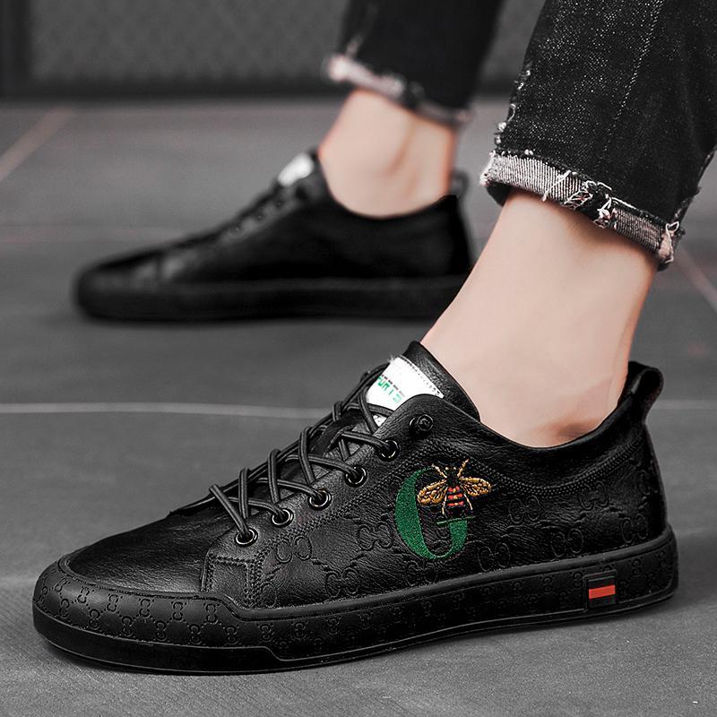 品牌百丽牧貂板鞋男鞋春季韩版时尚潮流休闲鞋男青少年单鞋欧洲站平底