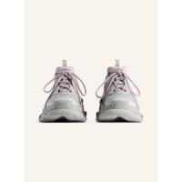 巴黎世家(Balenciaga)女款跑步鞋织物合成耐穿羊皮条拼接减震厚底