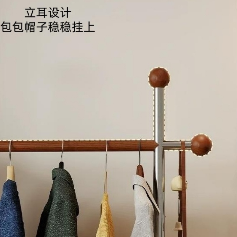 铭思达衣帽架双杠80cm个高清大图