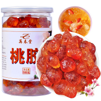 再春堂桃胶500g 精修大颗粒 桃胶皂角米雪燕组合食用一级云南雪燕皂角米组合装 瓶装 保健茶饮 花草茶