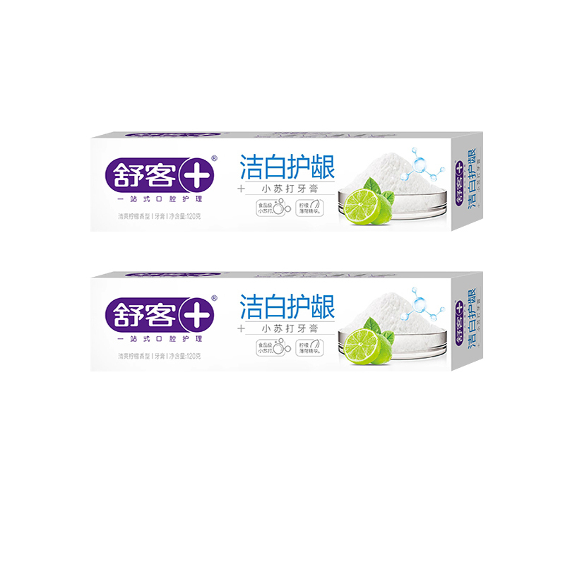 舒客(Saky) 小苏打牙膏 洁白护龈 120g*2支