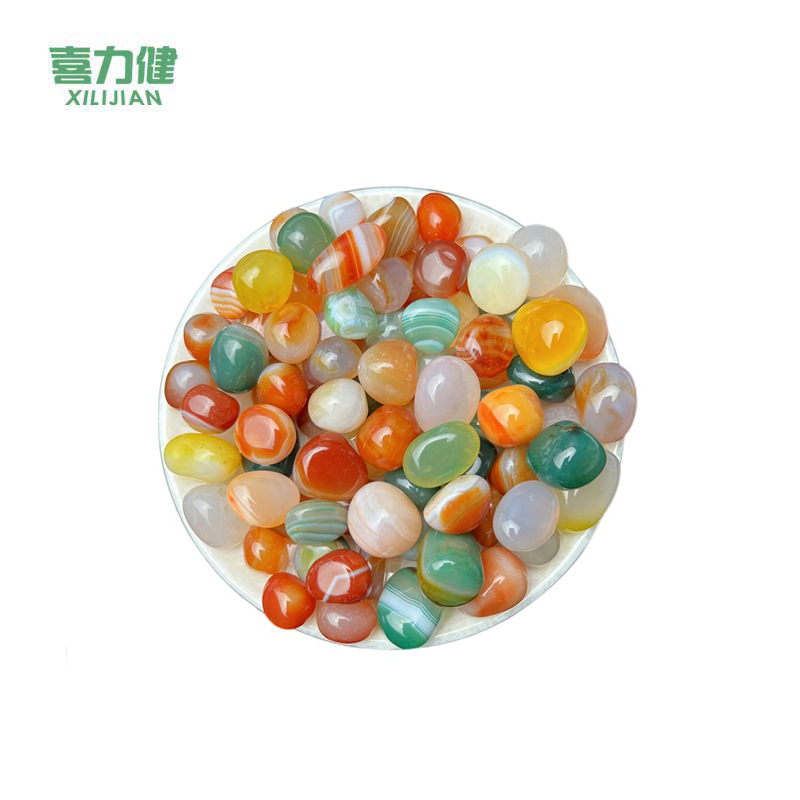 喜力健 七彩雨花石 1CM*1.5CM-绿色 包高清大图