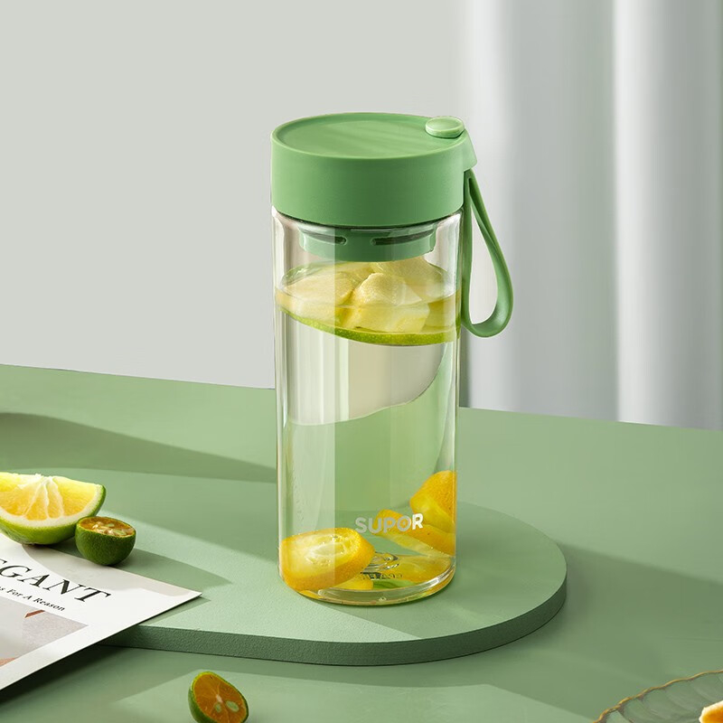 苏泊尔塑料杯510ml随行大容量便携抹茶绿KC51HB10高清大图