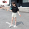 绿彩虹光女童白色牛仔短裤夏季薄款中大童2022新款夏装儿童裤子外穿短裙裤