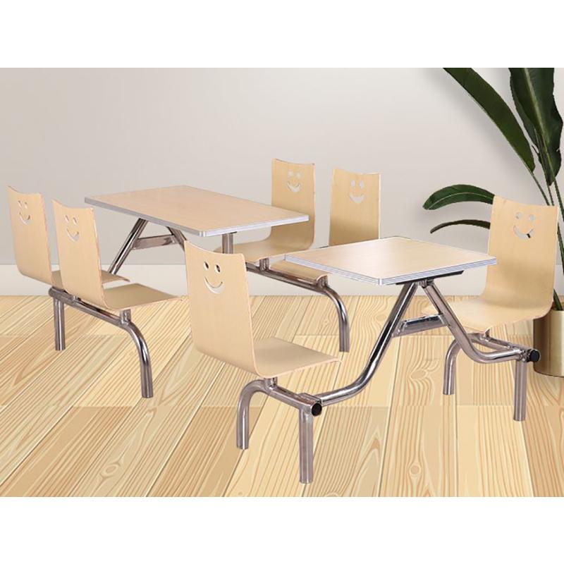 三金鑫学校食堂公司员工餐厅餐桌椅组合4人位快餐桌椅快餐店奶茶店