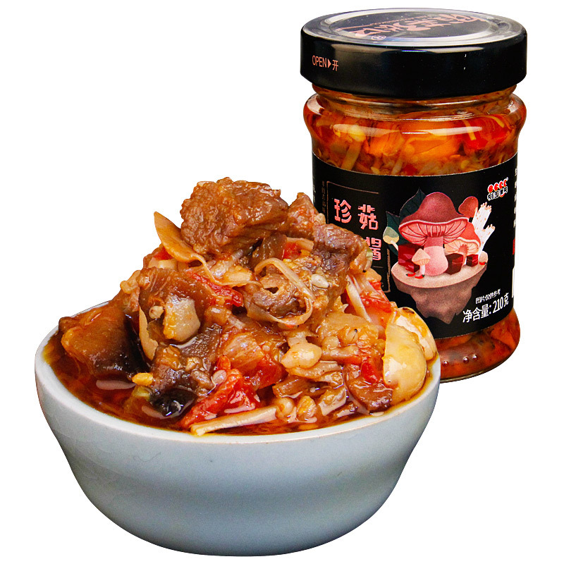 桃园建民调味品桃园建民珍菇牛肉酱下饭方便菜拌饭面蘑菇微辣椒酱香辣酱 价格图片品牌报价 苏宁易购桃园建民食品旗舰店