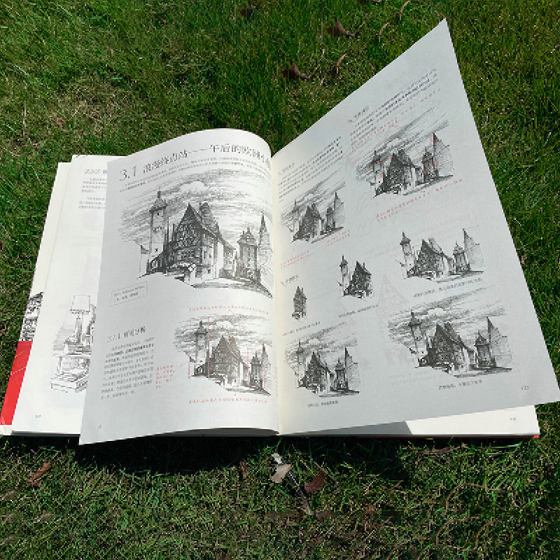 [正版]笔尖下的黑白世界2 钢笔画表现技法实例教程 钢笔画入门临摹画册风景速写线稿临摹本教程建筑手绘表现技法静物素描高清大图