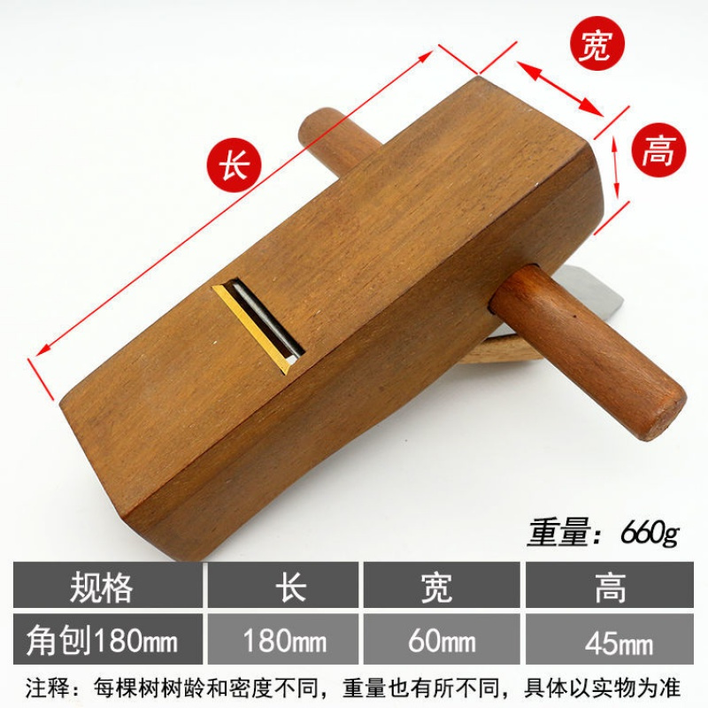 阿斯卡利(ASCARI)做木工的工具套装 木工神器工具 万用小刨子 小型抛光切割家用 红木木工刨180MM