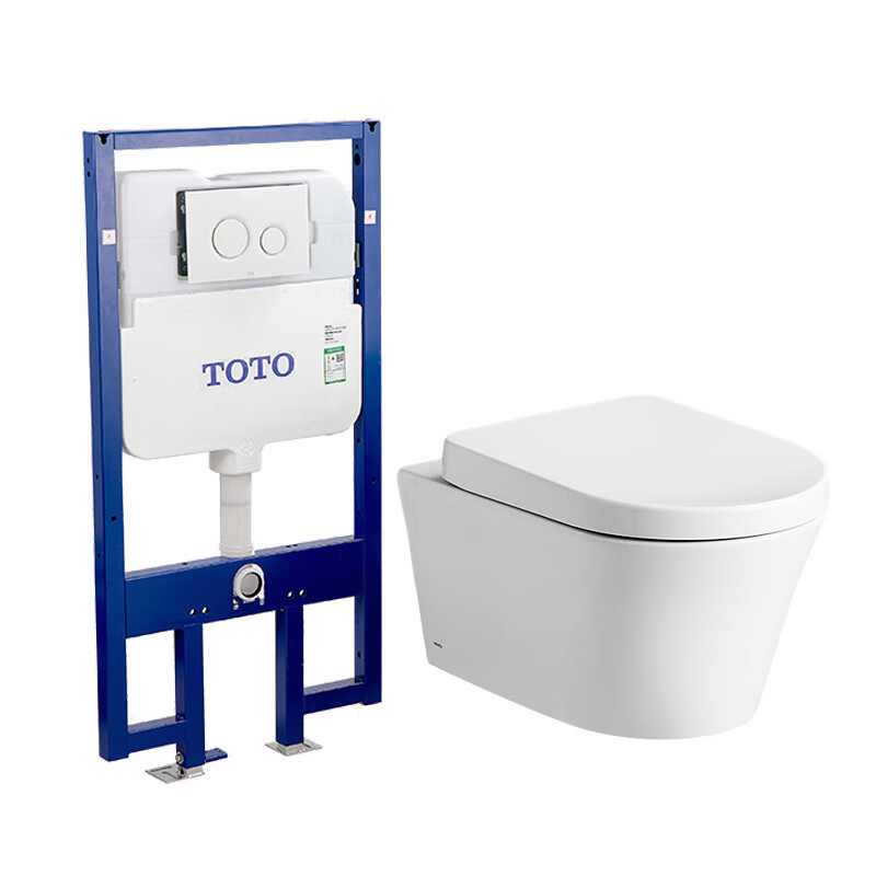 toto壁挂d型马桶挂墙超漩悬挂坐便器暗装隐藏式水箱墙排cw553b04c