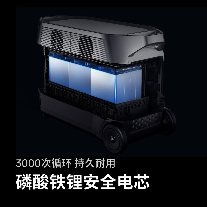 正浩(ECOFLOW) 德Pro 快充移动户外电源220V 大功率应急停电医疗呼吸机家庭储能露营[3.6度电大容量]