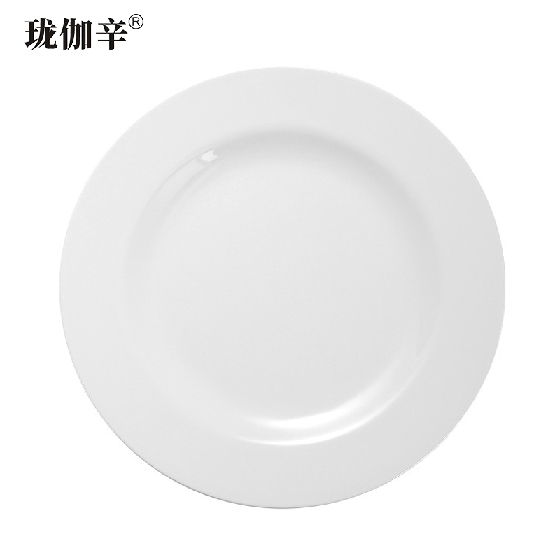 珑伽辛 耐高温密胺餐具圆平盘 自助餐盘 11英寸/个