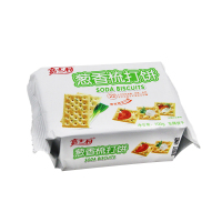 嘉士利 香葱味梳打饼干100g 咸味苏打饼干户外早餐充饥办公室休闲零食