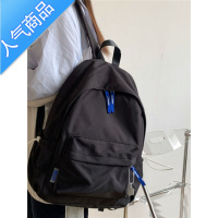 封后书包女ins风日系软妹韩版百搭少女初中生高中学生双肩背包 黑色随机送一枚钥匙扣
