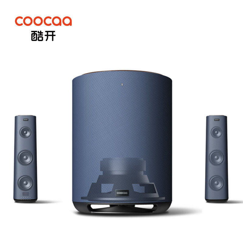 酷开(coocaa)创维酷开Play5客厅家用2.1笔记本电脑音响无线家庭影院蓝牙低音炮 2环绕+无线低音炮(藏青色)高清大图