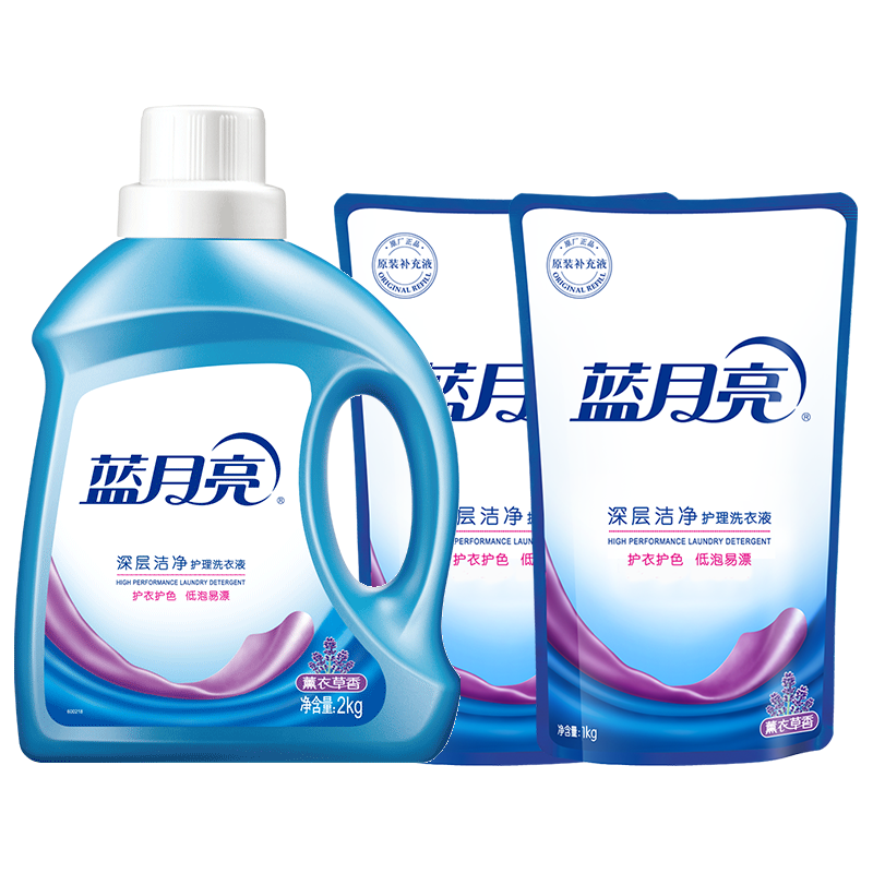 蓝月亮(洁净洗衣组合:薰洁净2kg+薰洁净袋1kg×2)