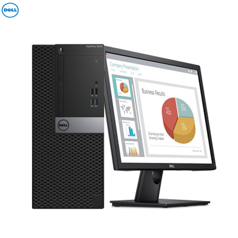 戴尔(DELL)3050MT台式电脑(I5-7500 4G 1TB 集显 DVDRW 23.8英寸 无系统 3 SC)