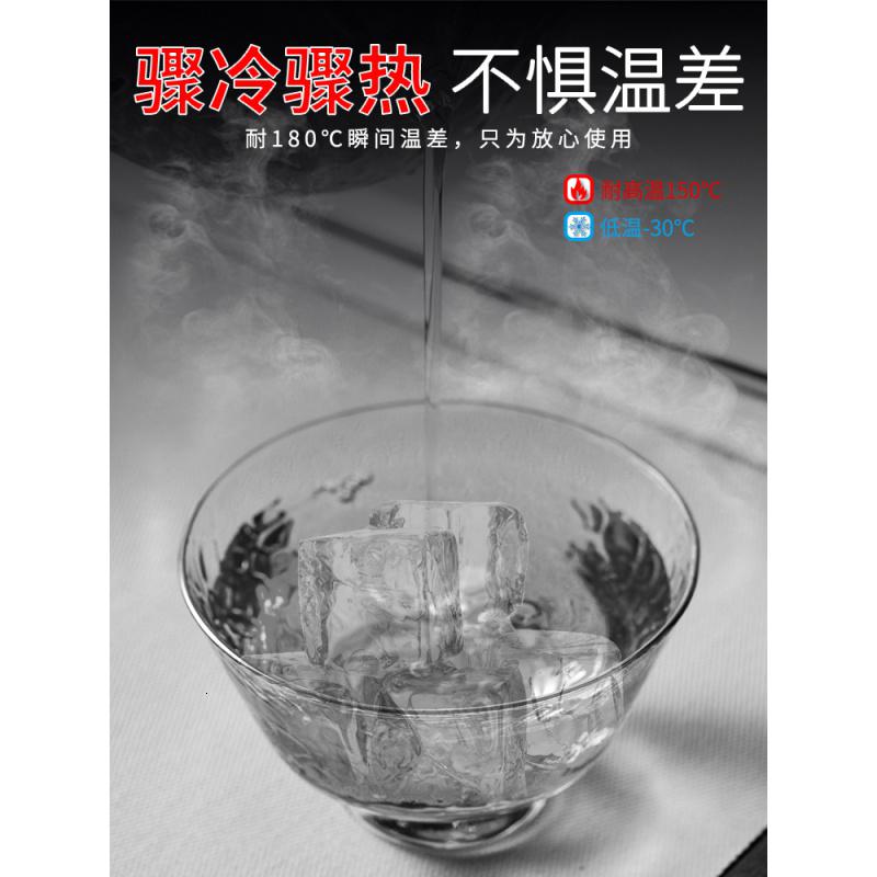 家柏饰(CORATED)品茗杯锤纹玻璃茶杯家用办公喝茶杯日式大容量透明杯190083Z高清大图