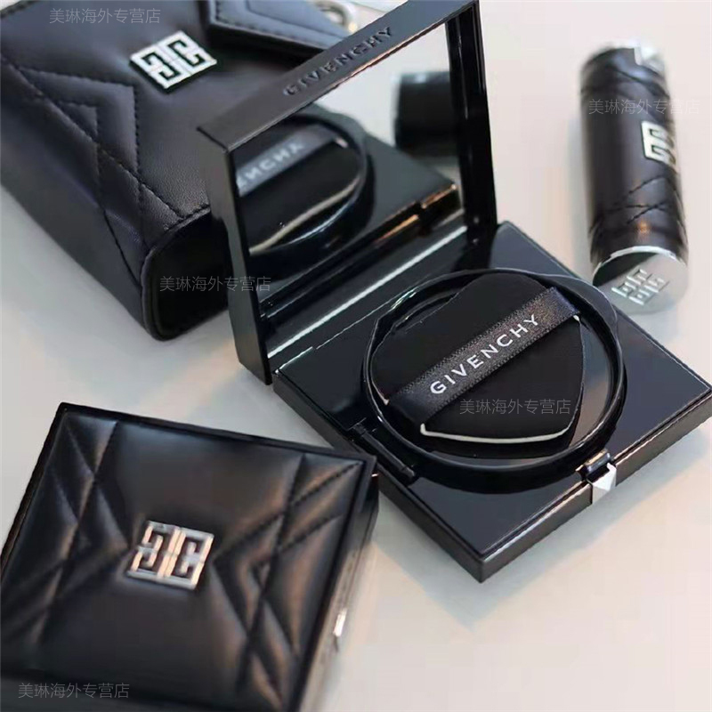 纪梵希(GIVENCHY)小羊皮口红唇膏 皮革限定套装 高定香榭皮革口红N333+皮气垫 限定版革纹版