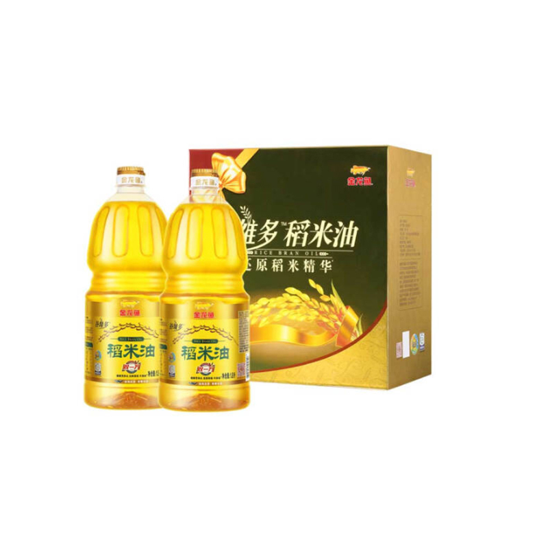 金龙鱼谷维多稻米油(礼盒装/非转基因)1.8L*2