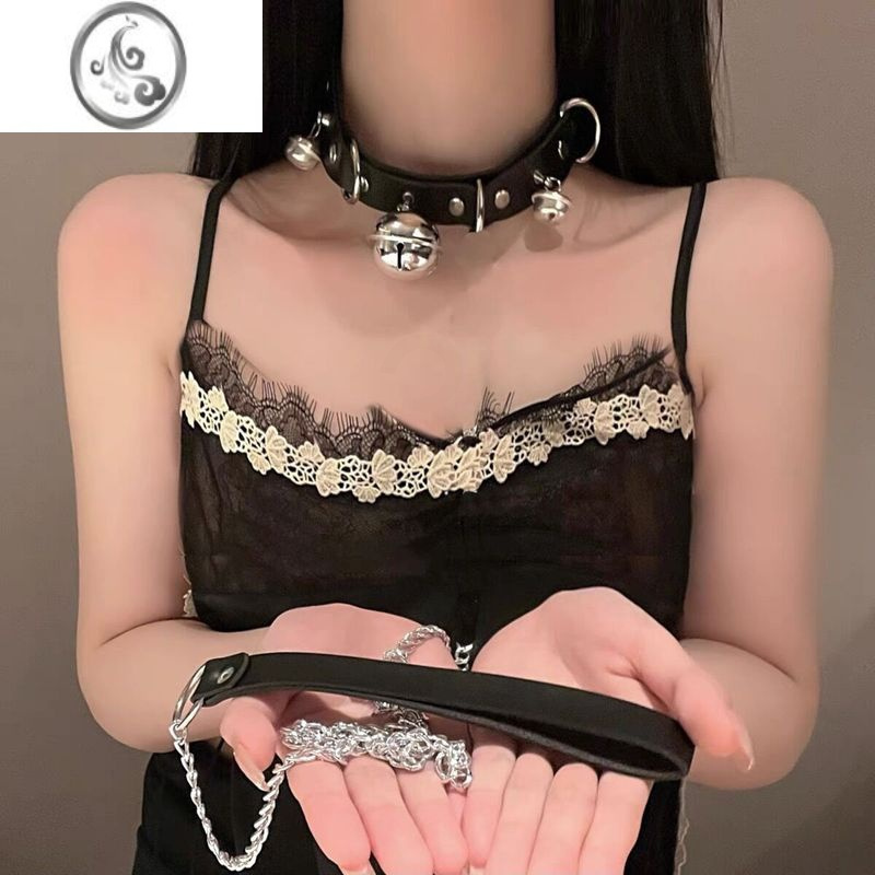 jimi情调铃铛母狗项圈小众设计女颈带链子性感女项链choker锁骨链颈链