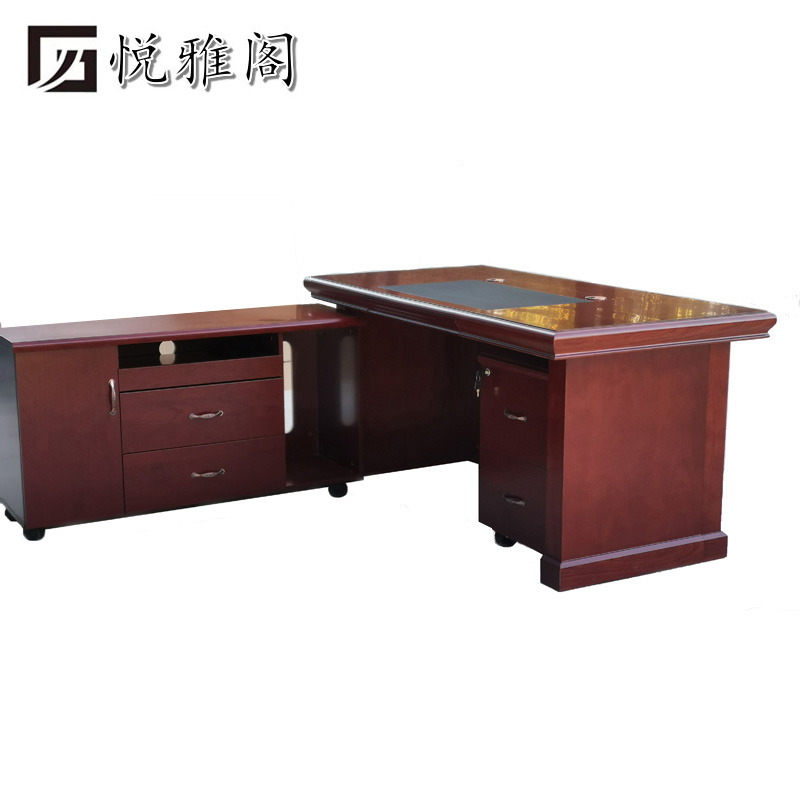 悦雅阁 办公桌带副柜 1600*800*760/张高清大图