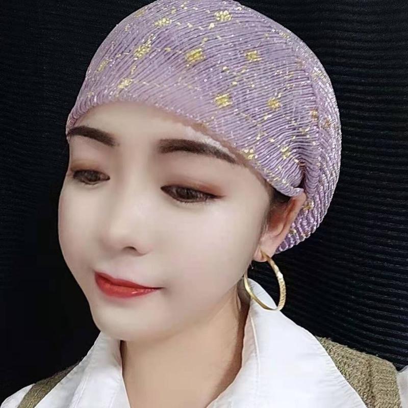 夏季新款回族轻薄柔软手工帽子妈妈款休闲时尚手工帽子火爆 粉色