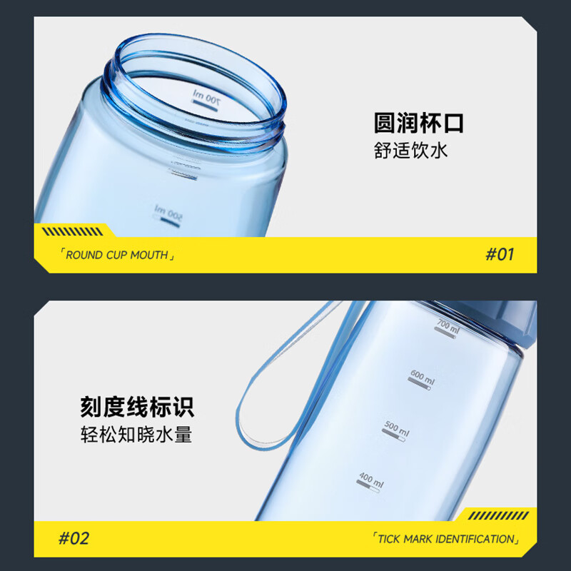 苏泊尔 750ml塑料杯KCP75LG20湖水蓝高清大图