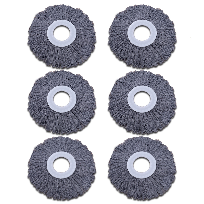 闪电客4个装旋转拖把头棉头拖布头拖把桶配件替换布墩布头替换头