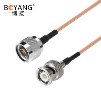 博扬 N公-BNC公射频线50欧高频RG316超柔镀银屏蔽SFF50-1.5高温线(0-3G) BY-316-N/BNC