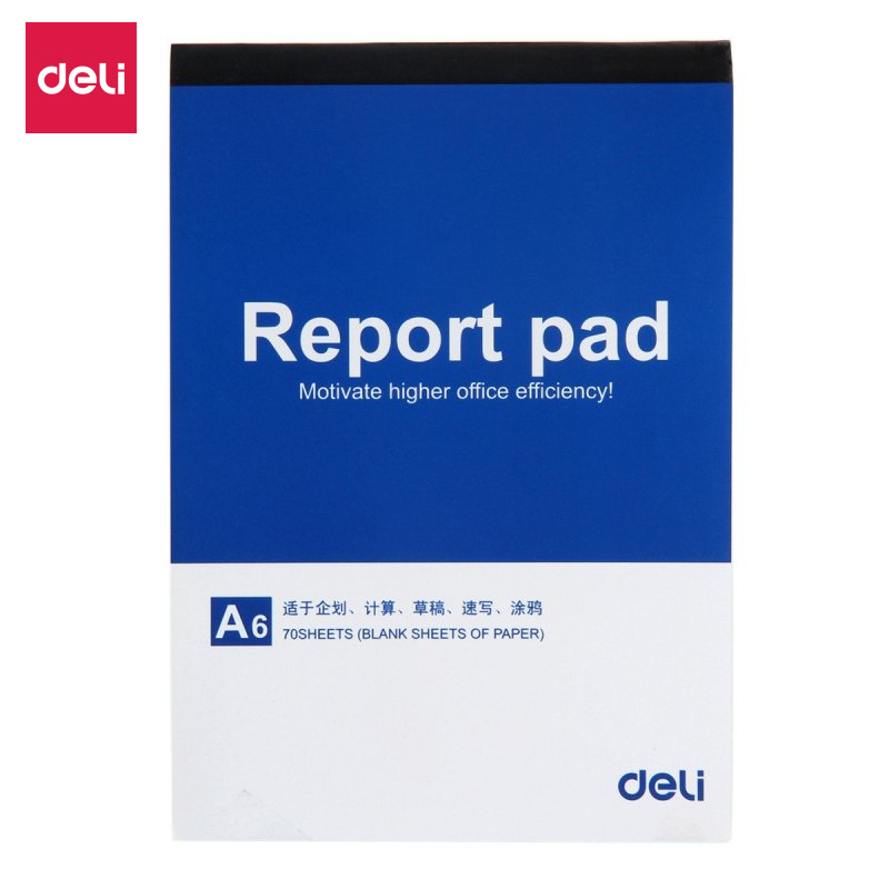得力(deli)A6/70张随身便签本便条本留言本草稿本草稿纸7713-10本装