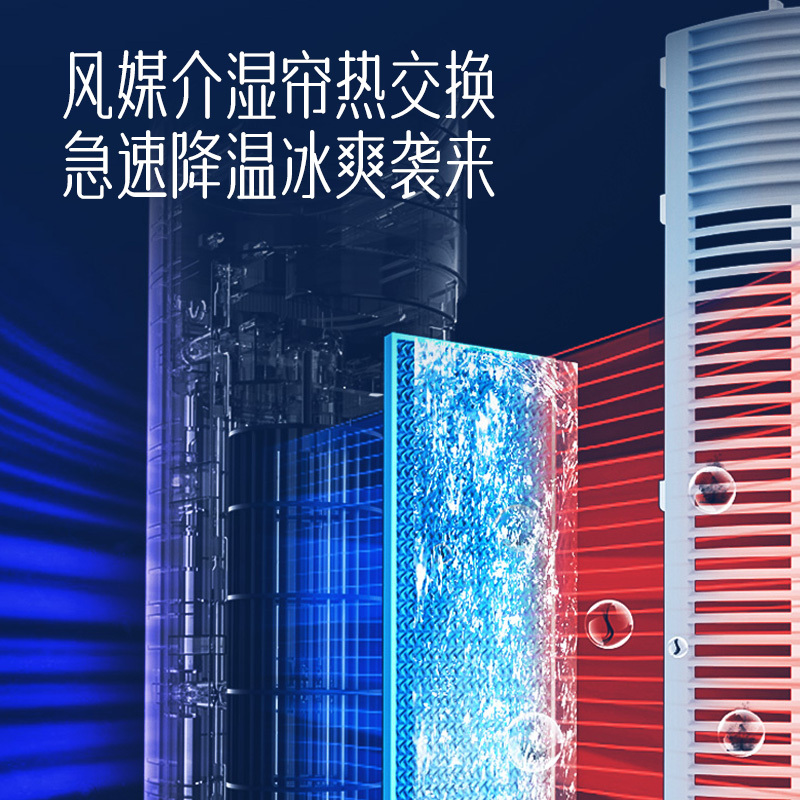 苏宁宜品 塔扇 飞廉1遥控款宿舍家用卧室立式摇头大风量水冷电风扇落地扇空调扇TS03Y(SNYP-WYS-01E)