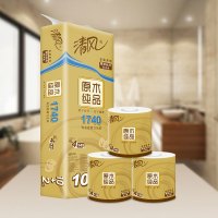 清风原木纯品金装有芯卷纸145g*12卷