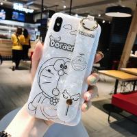 烫金多啦A梦iPhone11/prom苹果xs手机壳6/6s/8/xr/xsmax腕带7plus 呆呆张嘴腕带 ipho