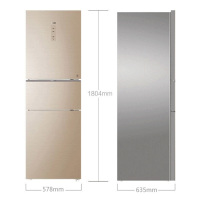 【二手99新】Haier/海尔BCD-262WDGG 262升 三门冰箱 干湿分储 彩晶香槟金风冷全温区变温