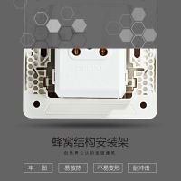 [官方旗舰店]德力西86型CD890金色墙壁开关插座 二三插错位5孔 斜五孔电源插座带开关插座面板 一开单控