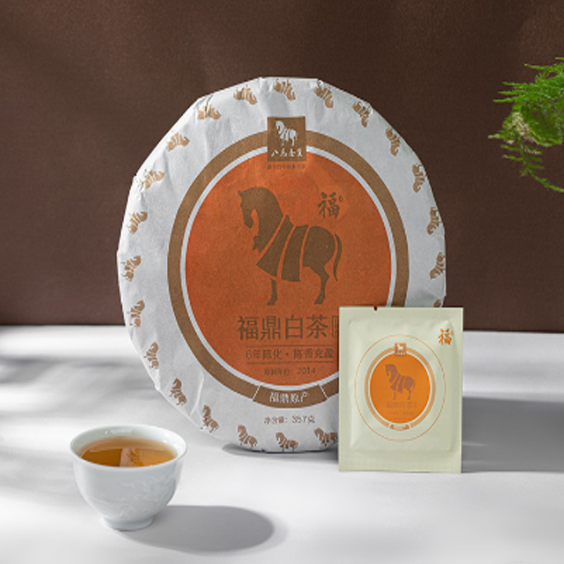 八马茶业(BAMA TEA)福系列·白牡丹6年单饼(原料年份2014)-357克/盒高清大图