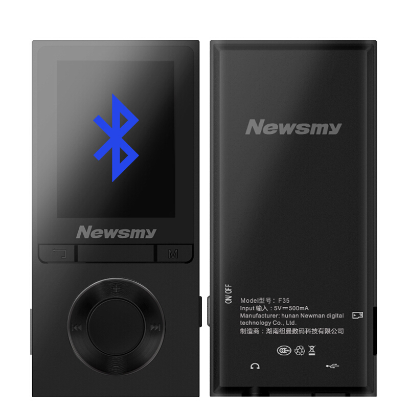 纽曼(Newsmy) MP3音频播放器 F35蓝牙版 8G 黑色 mp4无损音乐 迷你学生随身听 有屏插卡录音 AB复读